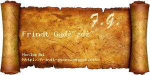 Frindt Győző névjegykártya